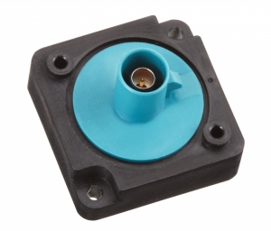 High-speed (6 Gbps) Compatible Coaxial Connector Rear Case Assembly  Equipped with Floating Mechanism for use with Automotive Cameras