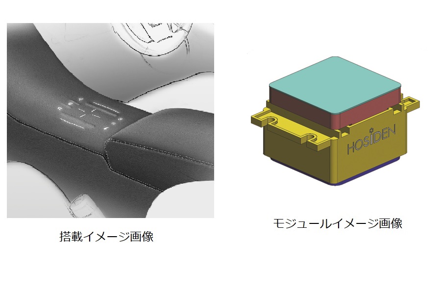 車載革調内装向けタッチセンサモジュール